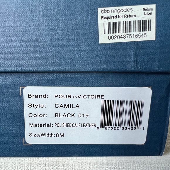 Pour La Victoire Camila Lattice Sandal - Polished Leather - Size 8M - Black - Picture 6 of 8